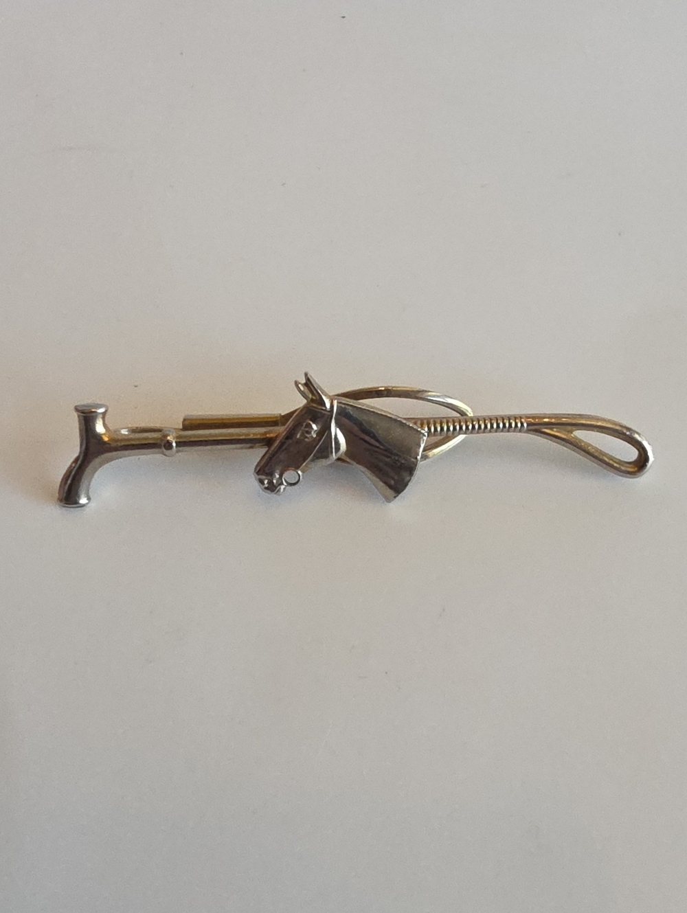 Vintage Stratton "Imitation" Gold Plated Horse Equestrian Tie Clip -England